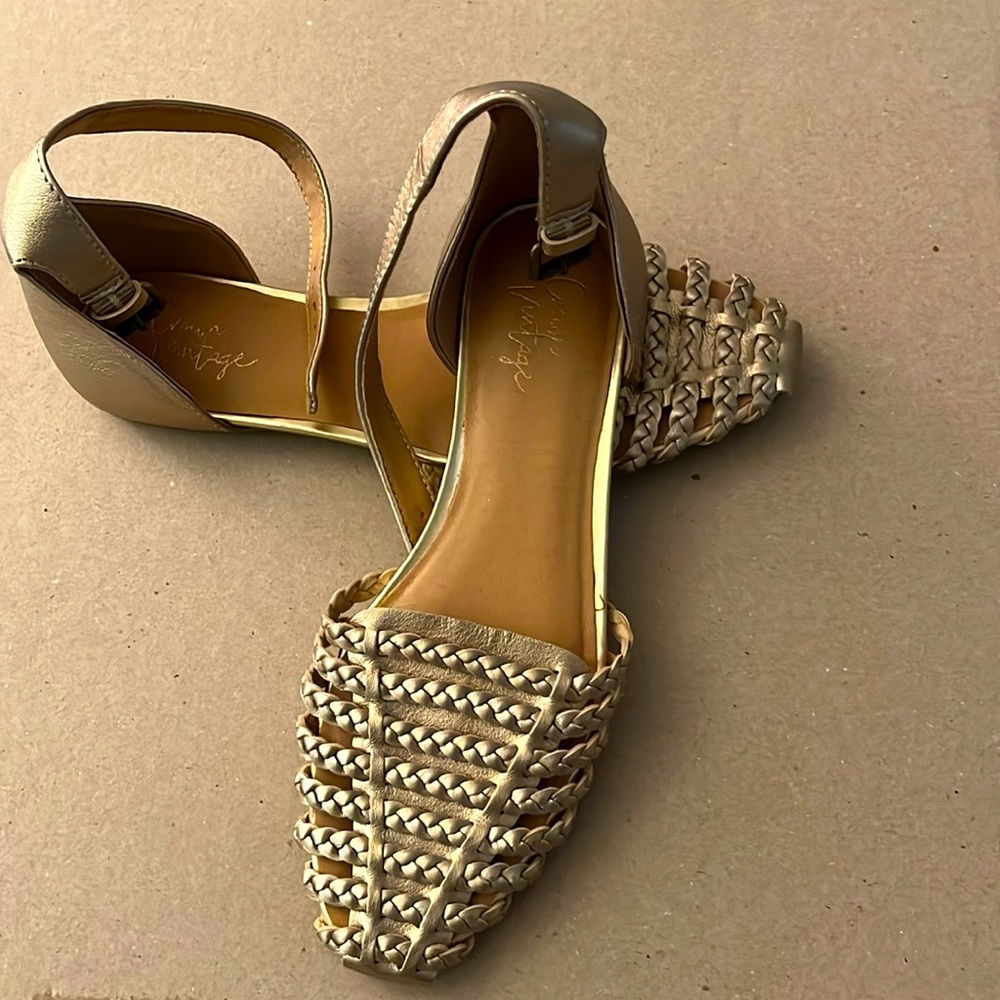 New gold huarache sandles with rubber sole from Nordstrom Rack.